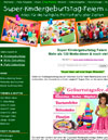 Ausschnitt der Webseite super kindergeburstag feiern